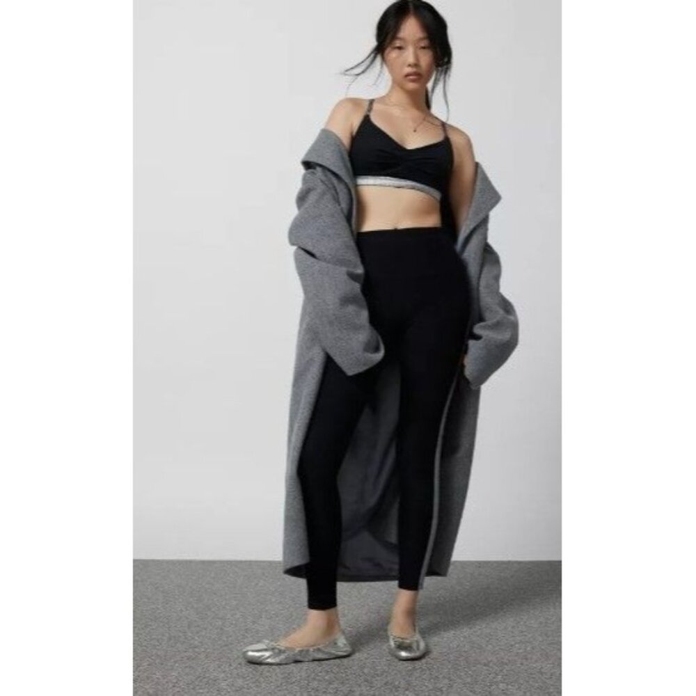 BEYOND YOGA SPACEDYE SHINE ON HIGH WAIST DARKEST NIGHT BLACK MIDI LEGGINGS M